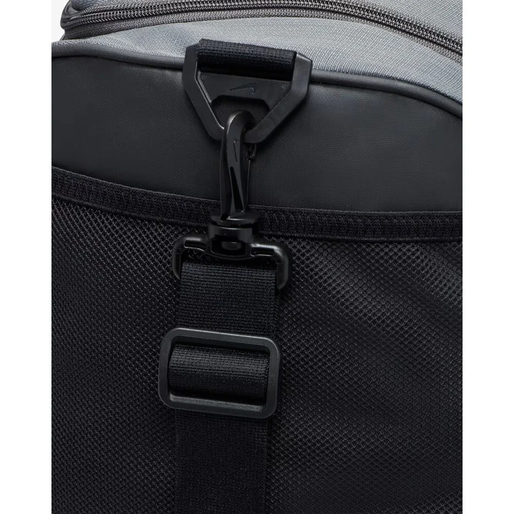 Nike Brasilia 9.5 DH7710-068 Unisex OS Gray Black Training Duffel Bag FLW099